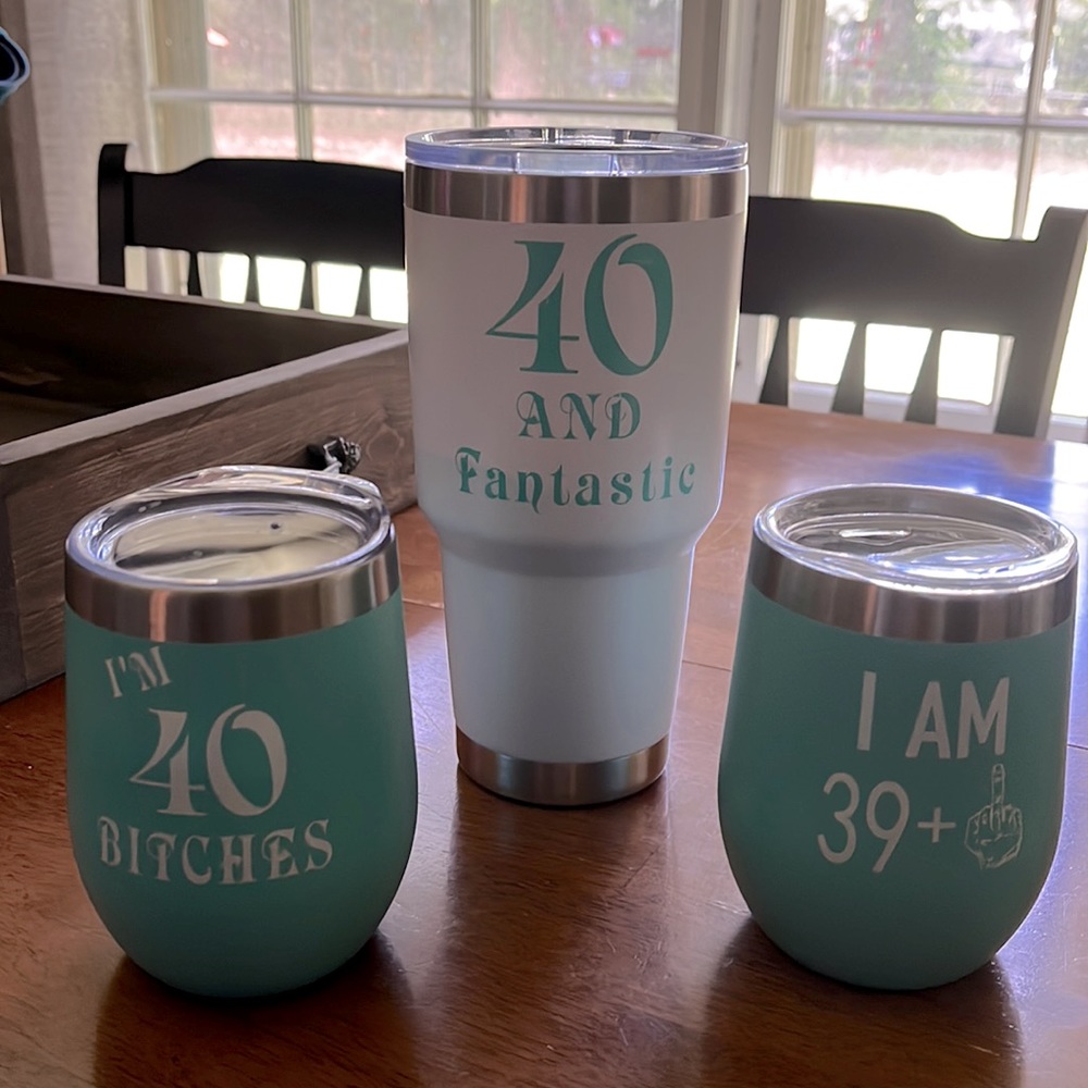 40th Birthday Tumbler Set